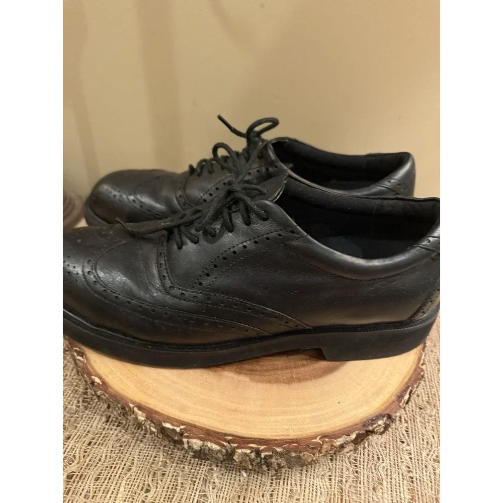 Rockport‎ Men's Dressports Steel Toe Wing Tip Oxford RK6741 Black Leather 10.5